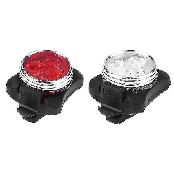 3 Modes Bicycle Light Built-in Rechargeable Usb Led 2pcs