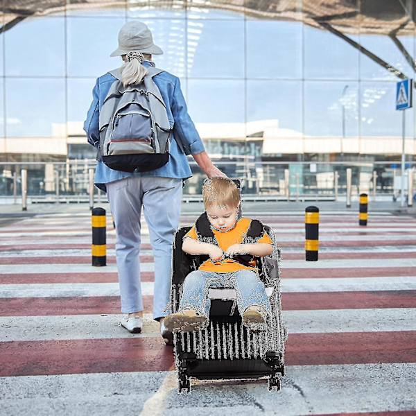 Babysæde til Kuffert, Børns Ride-on Kuffert Sæde, Bærbar Foldbar Kuffert Sæde Med Sikkerhedssele Til Baby Komfort Rejser