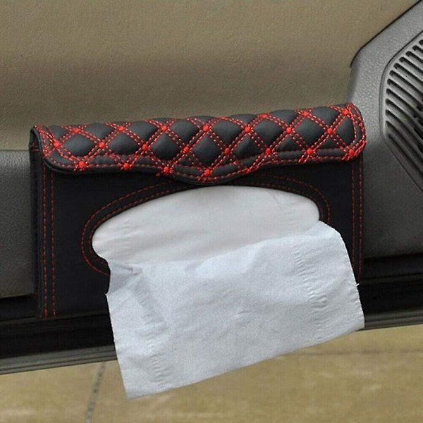 Bilvævsholder Broderi Håndværk Bilvæv Organizer Læder Bil Papirboks