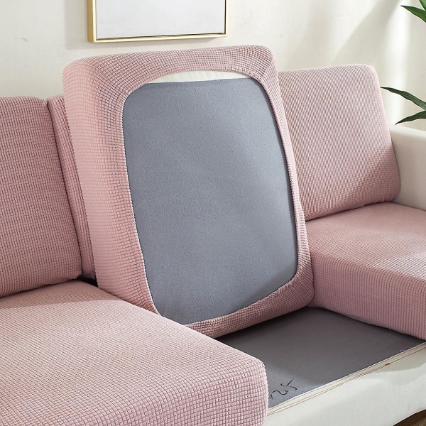 Ren Färg Tjock Elastisk Soffaöverdrag Modern Minimalistisk Soffa pink