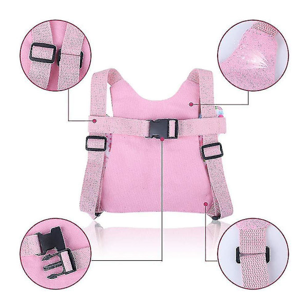 2-i-1 Toddler Koppel Anti-Lost Handledsko Pink Säkerhetssele