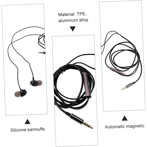 Ergonomiska In-ear Hörlurar Mm Jack Tung Bas Trådbundna Hörlurar Mjuka Silikon Öronmuffar