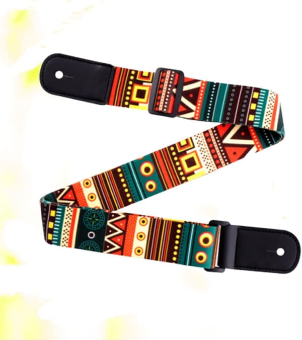Gitarrrem Bekväm Cross-body Sling Etnisk Stil Justerbar Tillverkad av Robust Polyester