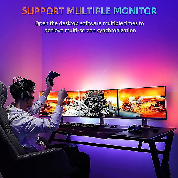 LED-remsor RGBIC Smart PC-skärm Synkronisering