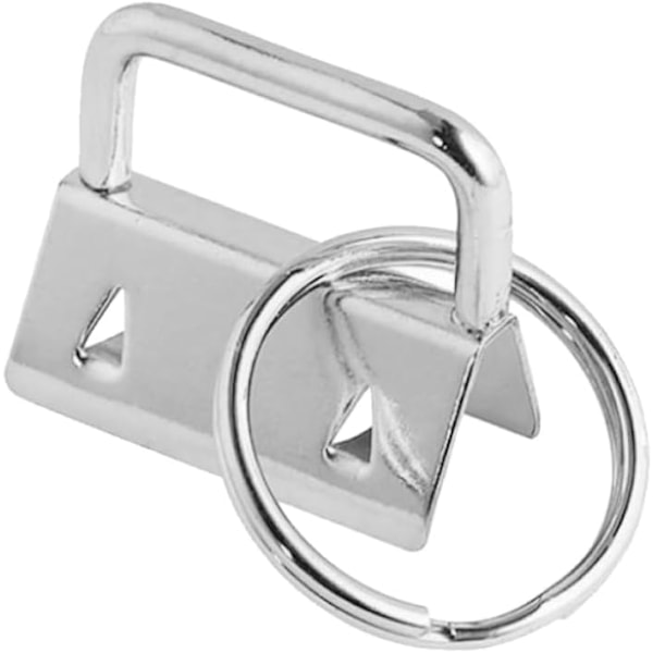 50st Nyckelring Nyckelbricka Hårdvara 25mm Silver Robust Metall