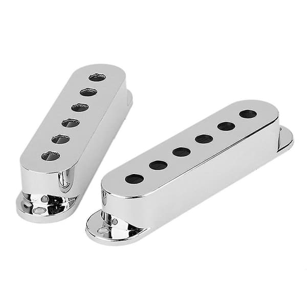 3 st Silver Single Coil Gitarr Pickup-skydd med Ton- och Volymknappar samt Switch-spets