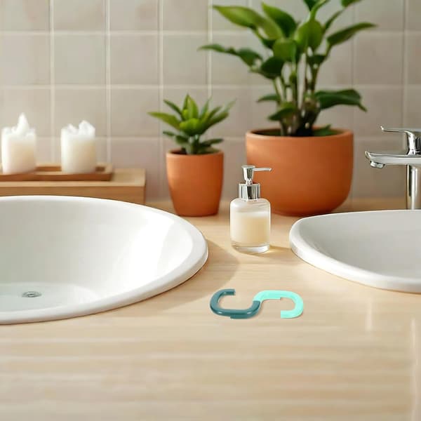 Kroker laget av solid ABS, sammenleggbare, 9 stk S-formede med antifall-design, ingen boring nødvendig