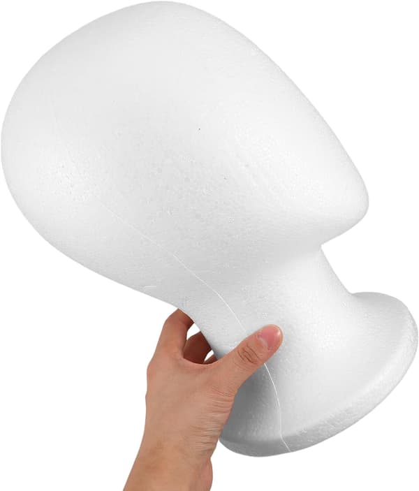 Skum Mannequin Hoved til Parykker og Hatte Paryk Display Stand Klemmeholder og Velegnede Nåle