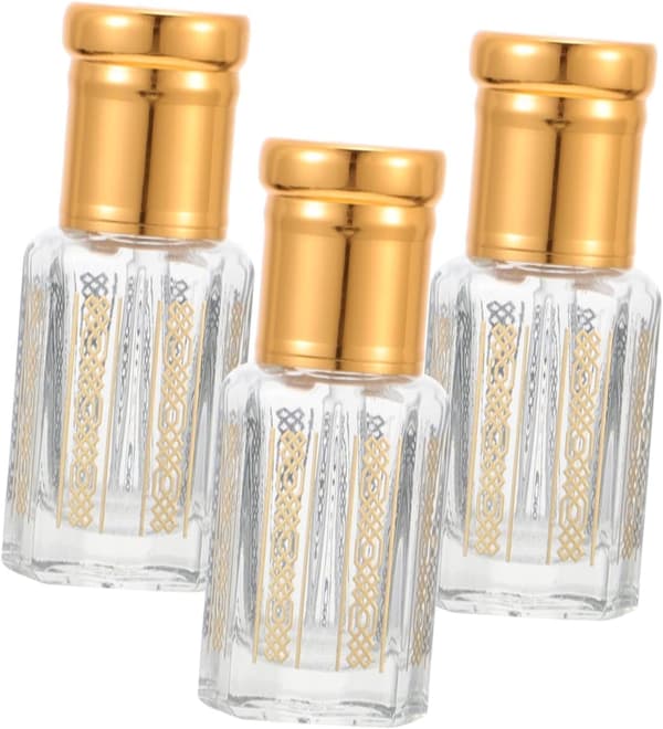 6st 6ml Glas Eterisk Olja Rollerflaskor Tomma Parfym Roll-on Behållare