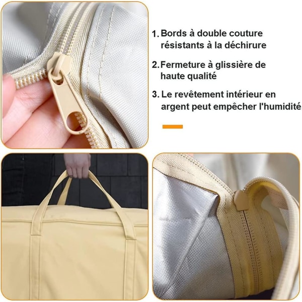 Flyttepose, 210d Oxford Vanntett Oppbevaringspose, Anti-UV, Hagemøbler, Stor Kapasitet Oppbevaringspose For Klær Og Festivaldekorasjoner