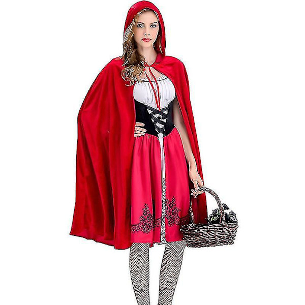 Rödluvan Kostymset Kvinnor Huvad Klädnad Jul Fancy Up Performance Outfit Birt XL