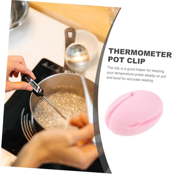 Temperaturprobeklemme Silikon Gryteklemme for Koketermometer