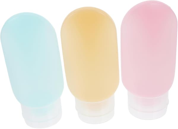 3 st reseflaskor i plast, klämflaskor för lotion, schampo, resetvål, tomma påfyllningsbara flaskor