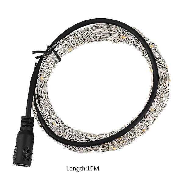 10m 100LED Silvertrådsträng Ljuslykta 12V Fest