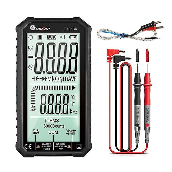 ET8134/ET8132 Digitalt Multimeter True RMS Voltmeter