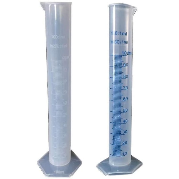 Målesylinder Klar 100ml 250ml Gradert Lab Utstyr