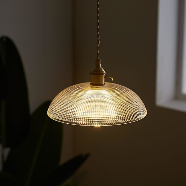 28cm Hängande Lykta Design Koppar Glas Vintage Stil