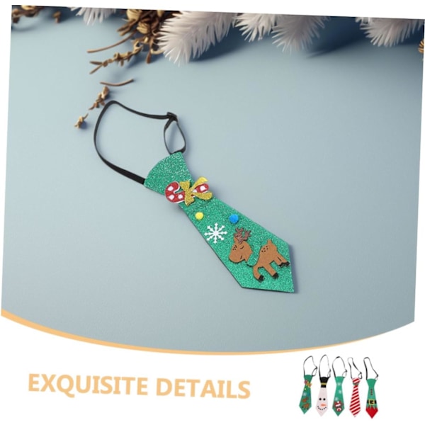 5 st Julslips Pojkar Jul Fluga Snöflingeslipsar