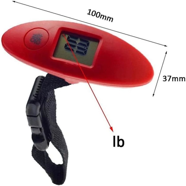 LCD Digitaalinen Elektroninen Matkalaukkuvaa'a 40kg Kannettava Vaaka Laukunkahvaan Ripustuskoukulla