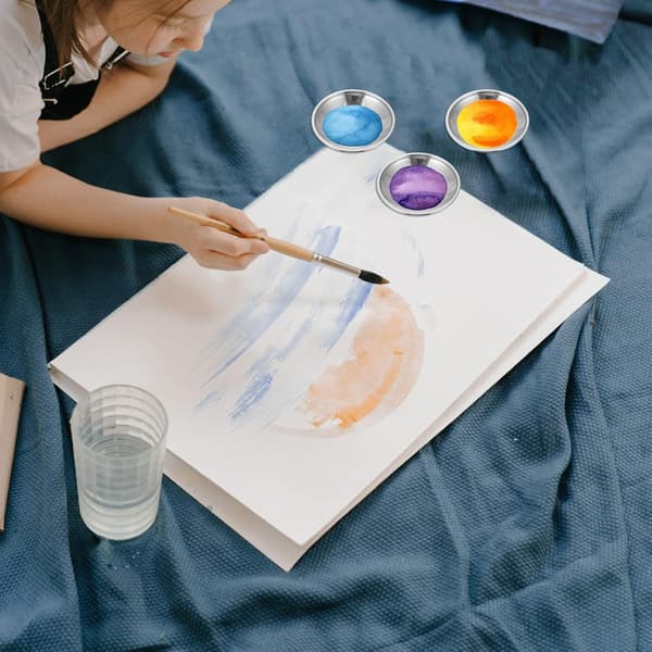 10 stk. paletmalingsfad i rustfrit stål til pigmentplade, enkel blandepalet