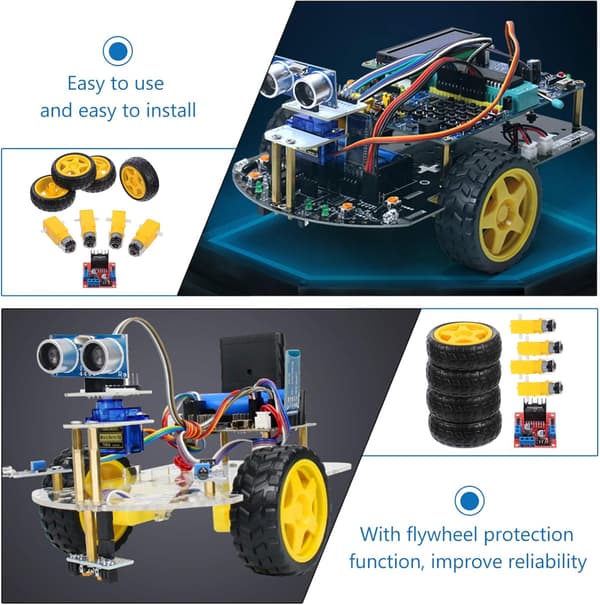 Motor Drive Controller Board Motor Driver Module för Intelligent Bilchassi Kompatibel Robot Hjulset