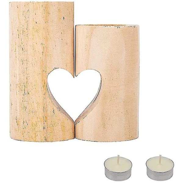 Trelys Tealight-holdere 2 stk Hjerteformet Lysholder