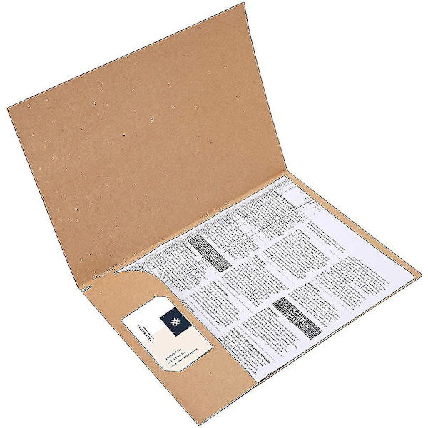 10-pack Pappmapp med Flik A4 Kraftpappersfoder Insatsmapp - yuhao