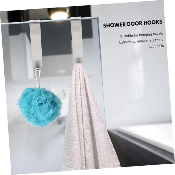 Bruserdørkroge i rustfrit stål Håndklædekroge til badeværelset Overdørshåndklædeholdere 4 stk. sæt