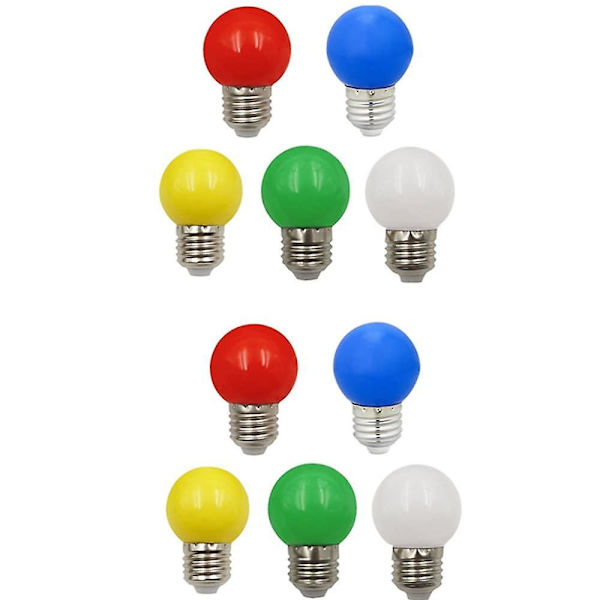 10 st 1 W LED-globbulber 100 lm E26 E27 G45 8 LED-pärlor