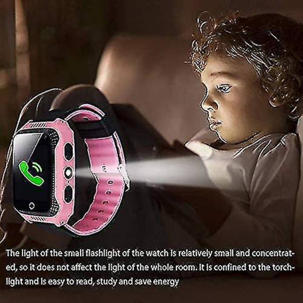 GPS Smartklocka för Barn - Pekskärm Smartklocka med Samtal Röstmeddelande SOS Ficklampa Digitalkamera Alarmklocka, Present till Barn Pojkar Flickor S