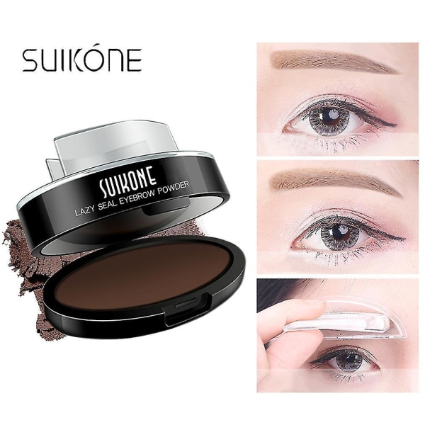 Suikone 7,5g Eye Makeup Eyebrow Enhancer Stamp Powder
