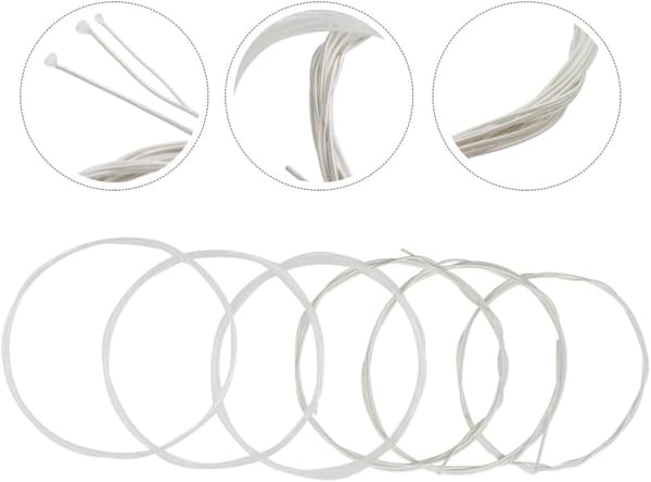 Nylon Klassiska Gitarrsträngar Paket Robust Material 6st med Vacker Ljudkvalitet