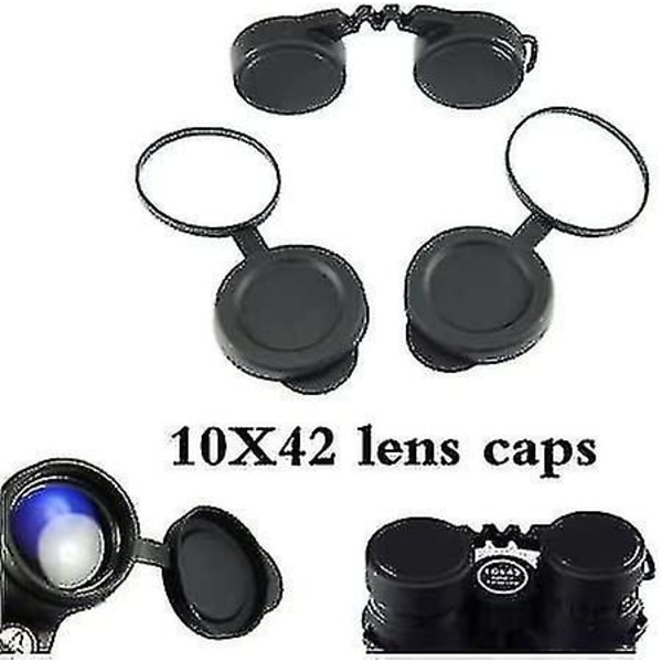 10x42 Rubber Lens Caps For Binoculars + Rainguard,objective Optics Protection Covers