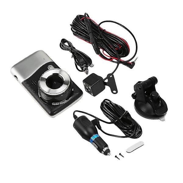 X1 Auto Bil 2.31 Tommer Dobbelt Linse Bil DVR Kamera Optager Dash Cam.