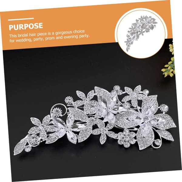 Charmig Rhinestone Hårsidokam för Bröllopsbrud Eleganta Brudhåraccessoarer