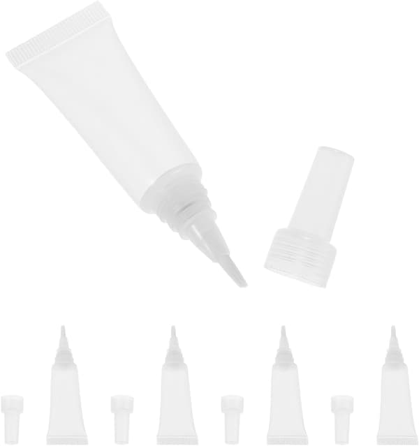 5 stk. mini lipglossbeholdere med børste for DIY skjønnhet og reisebruk