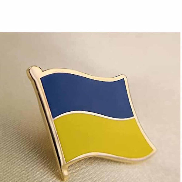 Ukrainsk Flag Pins til Jakker, Rygsække, Hatte - 10 stk.