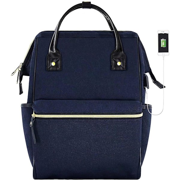 Laptop Ryggsäck 39.6 Cm (15.6 Tum) Skolryggsäck Dagryggsäck Vattentät Nylon Laptop Bagagefack
