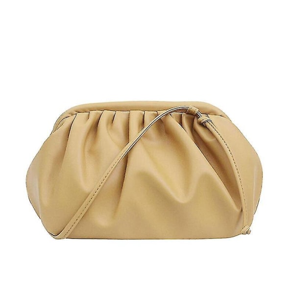 Damväska Mode Design Axelremsväska Messenger Väska Kvinna Moln Väska. (Khaki)1st
