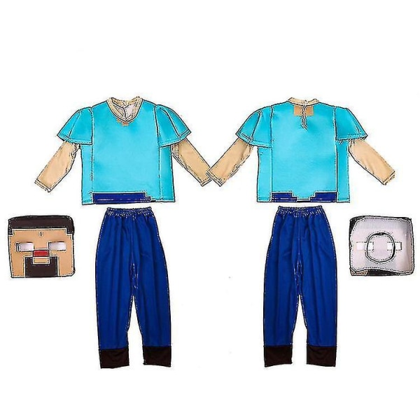Deluxe Minecr kostyme for barn 3 stk S