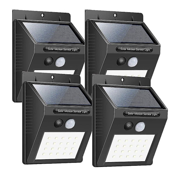 Solcellslampor för utomhusvägg, 2-pack, 3 lägen, LED-solceller