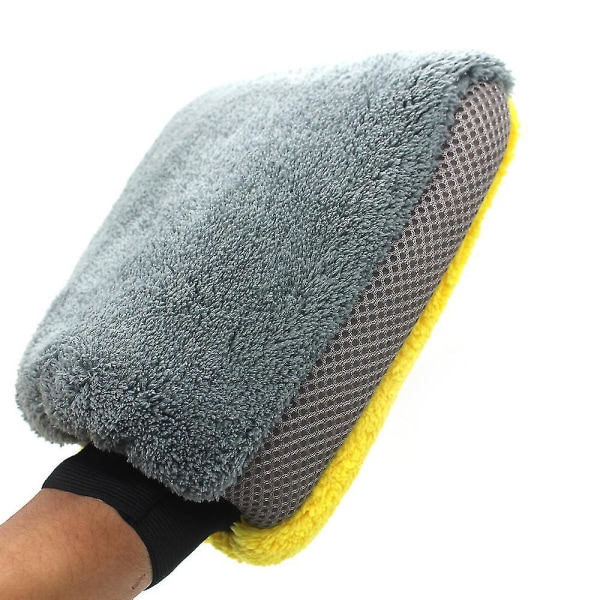 Vislone 2pc Microfiber multifunktionel bilvaskehandske Anti-ridsevaskehandske