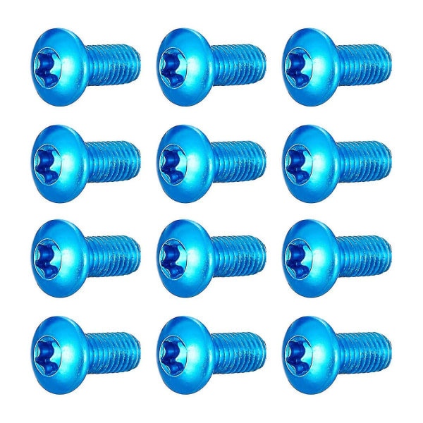 12 stk tandhjulsbolte uden falmende cykeldele (blå)