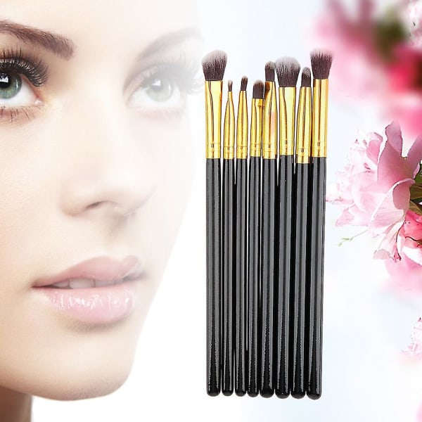 8 st Makeup Brush Blend Shadow Angled Eyeliner Set