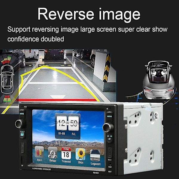 HD 6,2 tuuman auton MP4-soitin Bluetooth-puhelutoiminnoilla