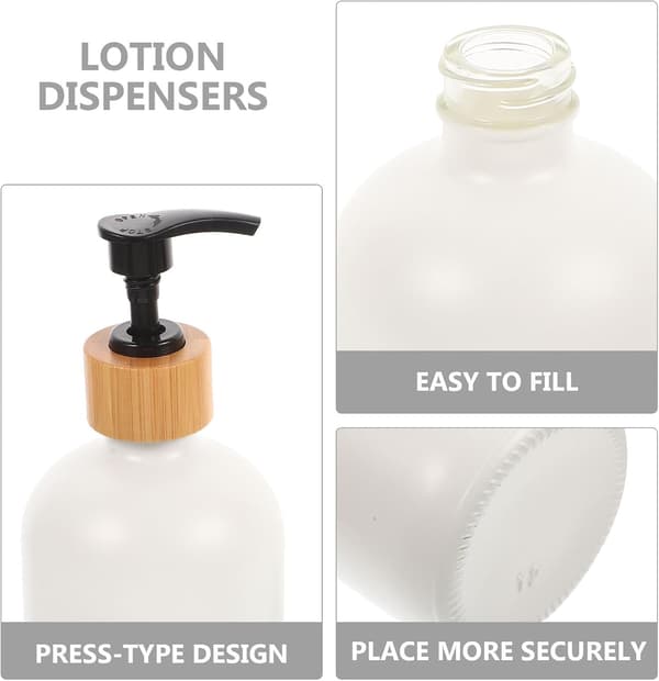 2 stk. genopfyldelig håndsæbedispenser shampoodispenser 500 ml glas