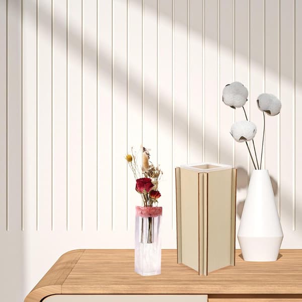 DIY Blomstervaseformsett med rektangulær silikonform og stativ for tørkede blomster og planteholder