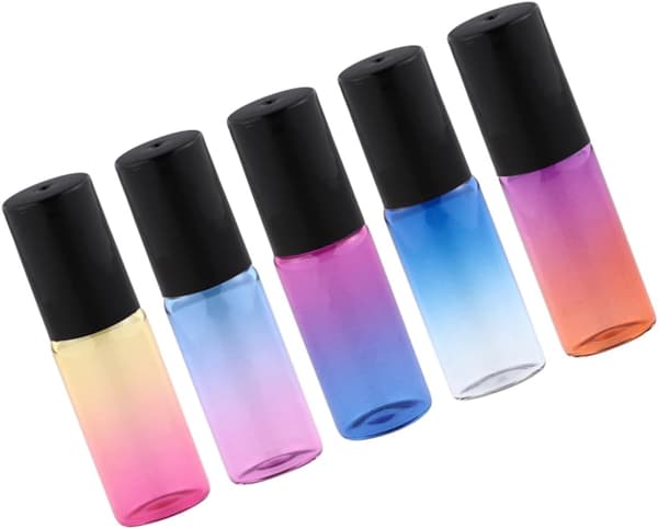 10 st glasrullflaskor Gradient Roller Oils Bärbara för hemresor