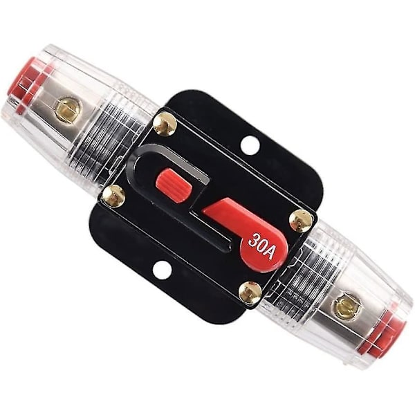 12v-24v DC 30 Amp Sikringsbryter, Sikringsholder, Inline Sikringsblokk