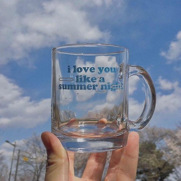 Sommarnatt Glasmoln Måne Stjärnhimmel Kaffe Mugg